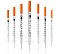 Jeringas U-100 de 1 ml/cc y jeringas de herramientas de laboratorio de 31 G de 6 mm, envueltas individualmente, paquete de 25
