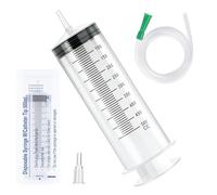 Jeringuilla Grande 500ml Jeringa de Plastico con Tubo Jeringas para Líquido de Medición Irrigación Jeringuillas de Succión de Aceite para Laboratorio Industrial Jardín y Alimentación de Mascotas