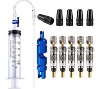 Jeringuilla para inyectar líquido Tubeless Tubeless Sealant Injector Jeringuilla tubeless antipinchazos Grande 60ml con Herramienta de extracción de válvula MTB Presta