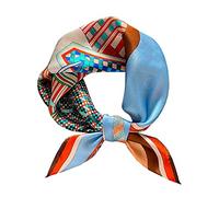 JERLA Bufanda cuadrada pequeña de satén de seda de morera 100% real para mujer y hombre, bufanda para la cabeza y la cara, 21 x 21 pulgadas, Color múltiple