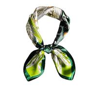 JERLA - Bufanda cuadrada pequeña para hombre y mujer, 100% seda de morera real, de satén, para la cabeza y la cara, 53 cm x 53 cm, 53,34 x 53,34 cm