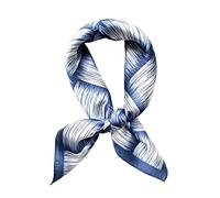 JERLA - Bufanda cuadrada pequeña para hombre y mujer, 100% seda de morera real, de satén, para la cabeza y la cara, 53 cm x 53 cm, Azul, 53,34 x 53,34 cm