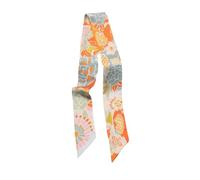 JERLA Bufanda de seda de morera 100 % para la cabeza, cinta para el pelo, bolso de mano, pañuelo para mujer, Rosa (Flower Pink), 33.5"×1.97"