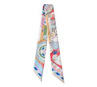 JERLA Bufanda de seda de morera 100% para la cabeza, cinta para el pelo, bufanda, bolso de mano, envoltura de corbata, bufanda para el cuello para mujer, Dream Bird Rosa, 33.5"×1.97"