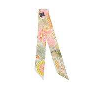 JERLA Bufanda de seda de morera 100% para mujer, pañuelo para la cabeza, diadema, cinta para el bolsillo, pañuelo para el cuello o lazo, Morado (flor), 33.5"×1.97"