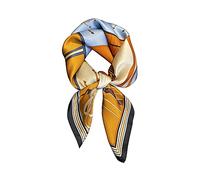 JERLA Pañuelo cuadrado de seda de morera 100% pura para el cabello, 68 x 68 cm, pañuelo de seda natural para mujeres y hombres, caballo azul, 26.7”X26.7”