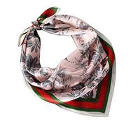 JERLA Pañuelos cuadrados de satén para mujer, 100% seda de morera, diseño de cachemira, 53,3 x 53,3 cm - rosa - Small