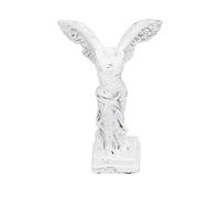 Jerliflyer Estatua de la Victoria Alada Samotracia, Escultura de la Diosa Nike, Escultura Resina de Diosa Griega Victoria con Almohadilla Antideslizante(S-Blanco)