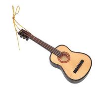 Jerliflyer Lifelike Wooden Miniature Guitar Ornament, Decorative Guitar Model for Christmas Tree, Living Room, and Study Decor