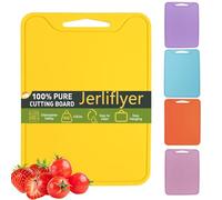 Jerliflyer Silicona Tablas Para Picar, 11,8 x 8,7" Tabla de Cortar, Antideslizante Cocina Corte Sin BPA, Seguridad Lavavajillas Tabla, Tablas Cortar Cocina para Carne Verduras Frutas (Amarillo)
