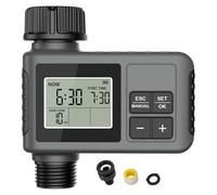 Jerliflyer Sprinkler Timer, Programmable Water Timer for Garden Hose with Rain Delay Manual Watering System Digital Irrigation for Yard, Lawn, 1 Outlet