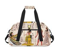 Jeroglíficos egipcios dioses niños bolsas de lona para niñas y niños, bolsa de viaje egipcia durante la noche fin de semana 24L deporte gimnasio bolsa de lona práctica bolsa de transporte, color, 24