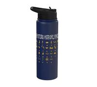 Jeroglíficos egipcios I Dioses egipcios Ra Abc Alfabeto Stainless Steel Insulated Water Bottle