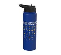 Jeroglíficos egipcios I Dioses egipcios Ra Abc Alfabeto Stainless Steel Insulated Water Bottle