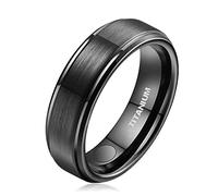 JEROOT Anillos magnético Hombre Plata Titanio Acabado Mate Anillo Cadena Banda Pulido Negro Anillos Alianzas Boda Anillo Compromiso Vintage Fidget Anillo para Hombre Mujere
