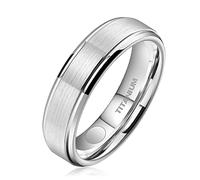 JEROOT Anillos magnético Hombre Plata Titanio Acabado Mate Anillo Cadena Banda Pulido Negro Anillos Alianzas Boda Anillo Compromiso Vintage Fidget Anillo para Hombre Mujere