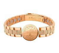 JEROOT Pulsera magnética para mujer, acero de titanio, árbol de la vida, árbol del mundo, plata, pulsera magnética para hombre con ultra fuerza de 6000 imanes Gauss, ajustable