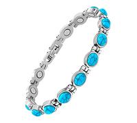Jeroot Pulsera magnética para mujer, pulsera magnética de titanio ultrafuerte, regalo con herramienta de extracción (3500 gauss)