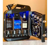 Jerry Can Bar de Navidad, minibar portátil de almacenamiento de whisky, regalo personalizado para hombres, papá, marido, novio, jefe, ideal para los amantes del whisky