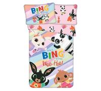 Jerry Fabrics Bing - Juego de ropa de cama para bebé, funda nórdica de 100 x 135 cm y funda de almohada de 40 x 60 cm, 100% algodón, suave para cama de bebé o cama pequeña