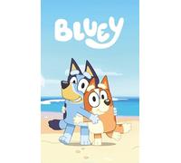 Jerry Fabrics Bluey Bingo - Toalla de playa para niños, toalla de baño para niños, regalo de 70 x 140 cm, color azul