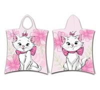 Jerry Fabrics Disney Cat Marie - Poncho de baño con capucha (50 x 115 cm), Rosa.