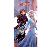 Jerry Fabrics Disney Frozen 2 - Toalla de baño (70 x 140 cm, 100% algodón), diseño de Anna y Elsa