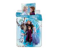 Jerry Fabrics Disney Frozen Ropa de Cama para Niños Funda Nórdica 160 x 200 cm y Funda de Almohada 70 x 80 cm Algodón 100%