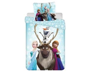Jerry Fabrics Disney Frozen Snowflakes 03" Ropa de Cama para Niños Funda Nórdica 160 x 200 cm y Funda de Almohada 70 x 80 cm Algodón 100%