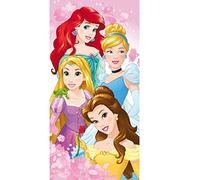 Jerry Fabrics Disney Princess Character Kids Swim Beach y Toallas de Baño, Algodón, Rosa (Pink), 140x70x3 cm