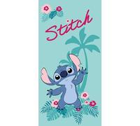 Jerry Fabrics Disney Stitch - Toalla de Playa y baño, 70 x 140 cm, Toalla de algodón Suave y Absorbente para niños, diseño Vibrante de Lilo & Stitch, Playa, Piscina o baño, Toalla para