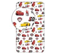 Jerry Fabrics F - Sábana bajera para coche, color blanco, 1 pieza, 1 persona, esquinas elásticas, 90 x 200 cm, 100% algodón