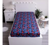 Jerry Fabrics F - Sábana bajera para hombre, color azul, 1 pieza, 1 persona, esquinas elásticas, 90 x 200 cm, 100% algodón, idea de regalo