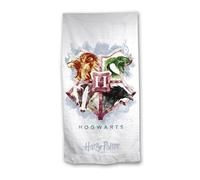 Jerry Fabrics Harry Potter Escudo Hogwarts Blanco Toalla de ducha Playa 70 x 140 cm