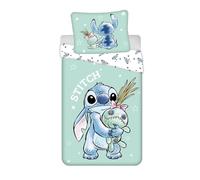 Jerry Fabrics - Juego de cama (100 % algodón, funda nórdica reversible, 140 x 200 cm, incluye funda de almohada