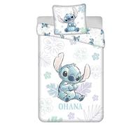 Jerry Fabrics - Juego de cama (100% algodón, funda nórdica reversible, 140 x 200 cm, incluye funda de almohada de 65 x 65 cm)