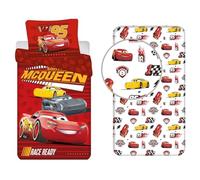 Jerry Fabrics - Juego de cama para coche, 140 x 200 cm, 3 piezas, 100% algodón, funda nórdica + sábana bajera + funda de almohada de 50 x 70 cm, ropa de cama infantil