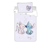 Jerry Fabrics Lilo und Stitch - Juego de ropa de cama reversible (100 x 135 cm), color lila
