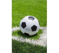 Jerry Fabrics Manta de forro polar para fútbol, 100 x 150 cm, 100% poliéster, color blanco y negro