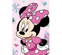 Jerry Fabrics Manta de peluche de Minnie Mouse, 100 x 150 cm