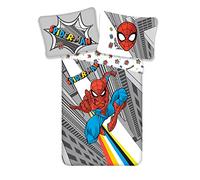 Jerry Fabrics Marvel Spiderman 2-Piece Bed Linen Set Tamaño: 140 x 200 cm, 70 x 90 cm, 100% algodón, Multicolor