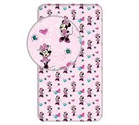 Jerry Fabrics Minnie Mouse - Sábana bajera ajustable (90 x 200 cm)