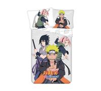 Jerry Fabrics Naruto - Juego de cama infantil (140 x 200 cm, funda de almohada de 70 x 90 cm, 100% algodón)