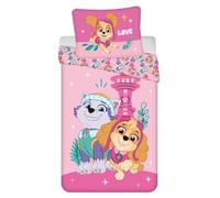 Jerry Fabrics Paw Patrol Skye Everest Ropa de cama infantil, color rosa, edredón 140 x 200 + almohada 70 x 90 cm, 100% poliéster