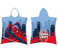 Jerry Fabrics Poncho de Toalla de algodón Marvel Spiderman para niños - 115x50cm | Poncho con Capucha de Toalla de baño | Toalla de Surf para Piscina | Albornoz Suave y Absorbente para niños de 3 a 6