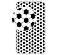 Fútbol Sábana Individual Negro/Blanco Hexágonos Niños Ropa de Cama Algodón