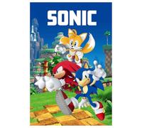 Jerry Fabrics Sonic Knuckels Miles Prower - Manta polar (100 x 150 cm, 100% poliéster)