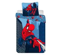 Jerry Fabrics Spider-Man Blue 08" Ropa de Cama para Niños Funda Nórdica 160 x 200 cm y Funda de Almohada 70 x 80 cm Algodón 100%