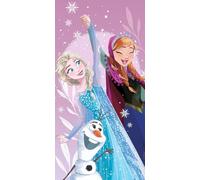 Jerry Fabrics Toalla de baño Frozen - 70 x 140 cm | Diseño Elsa & Anna | Toalla de Playa Suave y Absorbente para niños natación, Piscina, Playa y baño | Toalla de Frozen de Disney para