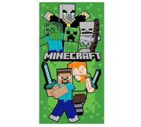 Jerry Fabrics Minecraft - Toalla de baño para niños y niñas, 100% algodón, 70 x 140 cm